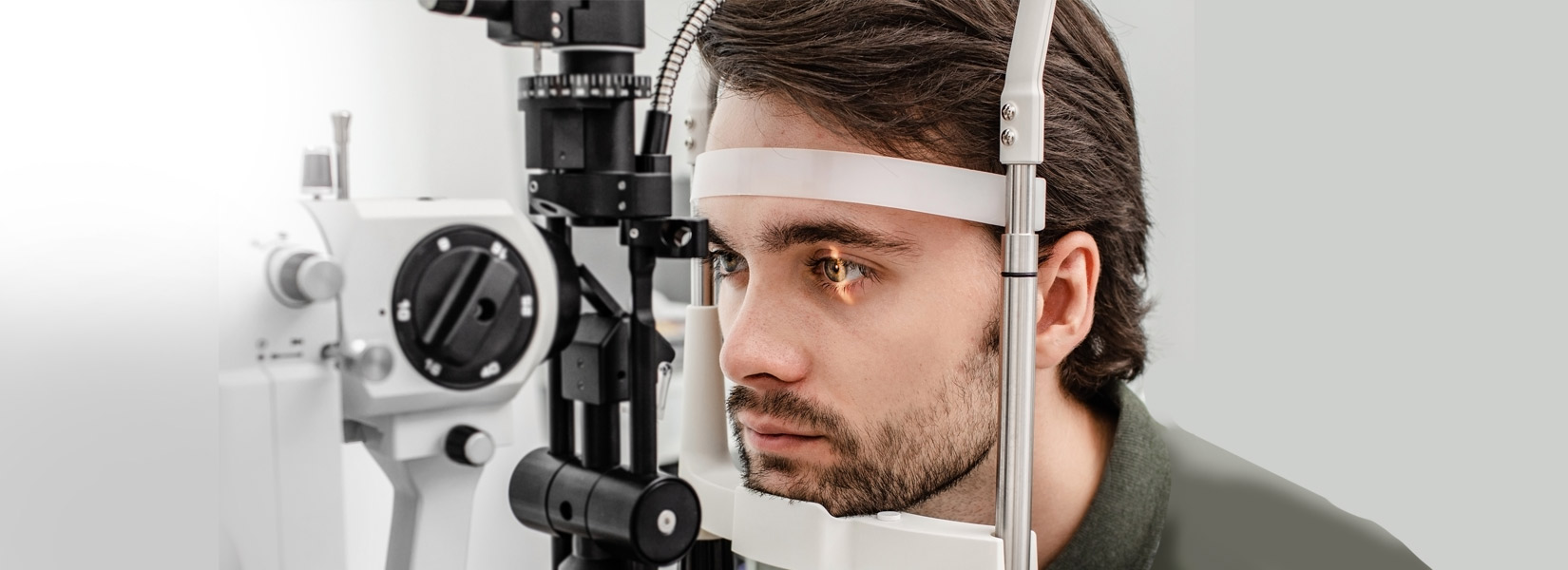 young man during eye exam in Thornton